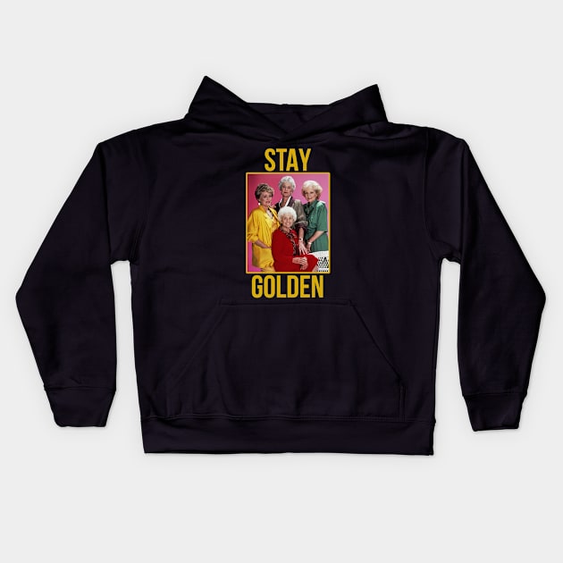 Stay Golden Kids Hoodie by ThomaneJohnson